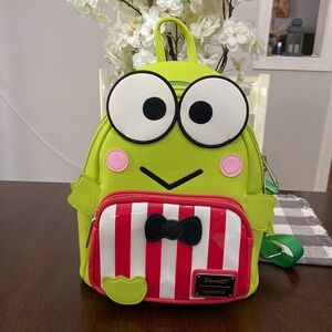 LOUNGEFLY Sanrio Hello Kitty Keroppi Mini Backpack NWOT